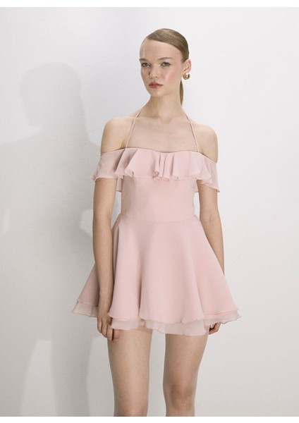 Evie Mini Elbise Pembe