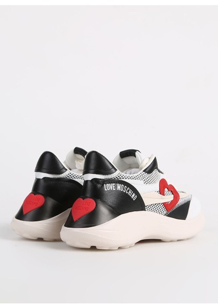 Beyaz-Siyah Kadın Sneaker JA15366G1IIQA