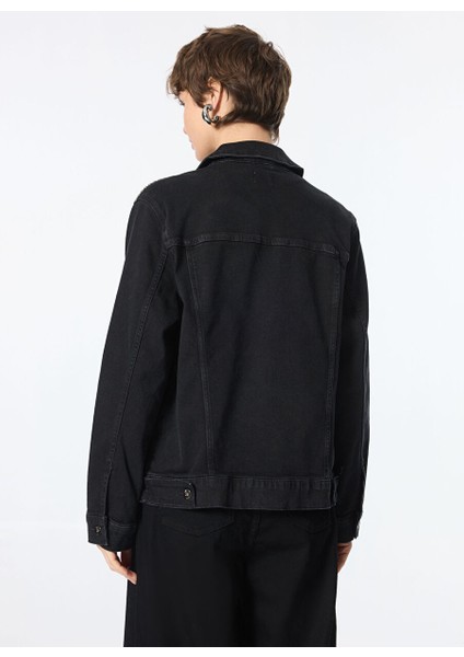 Siyah Kadın Ceket Relaxed Taşlı Denim Ceket M4WL-CKT-1071 indirimleri