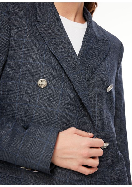 Kruvaze Lacivert Kadın Blazer F3WL-CKT1 fırsatları