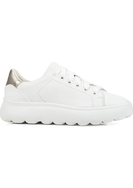 Beyaz Kadın Deri Sneaker D35TCB