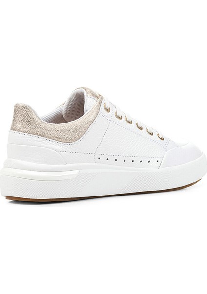 Beyaz Kadın Deri Sneaker D36QFA modelleri