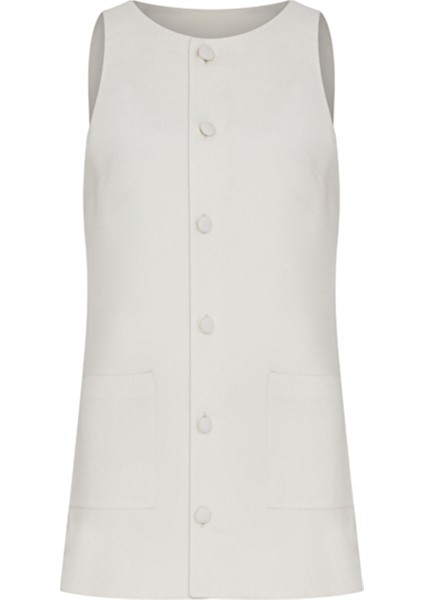 Odette Krep Mini Elbise Beyaz