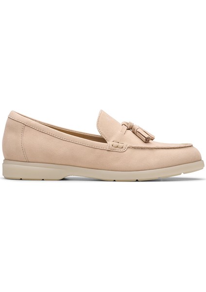 Pembe Kadın Süet Loafer 26181453