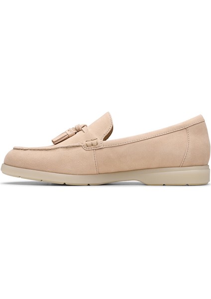 Pembe Kadın Süet Loafer 26181453