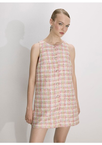 Chloe Koton Tüvit Mini Elbise