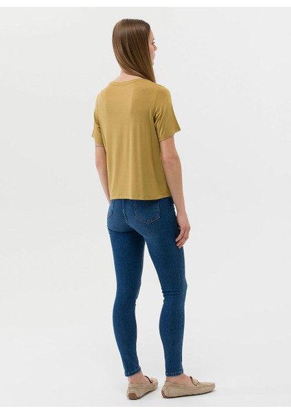 Yüksek Bel Dar Paça Skinny Fit Indigo Kadın Denim Pantolon Repto-D.ındıgo fırsatları