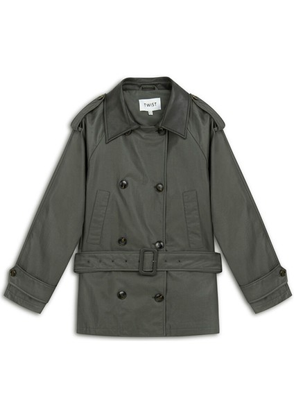 Gri Kadın Regular Fit Pardösü TS1250011016