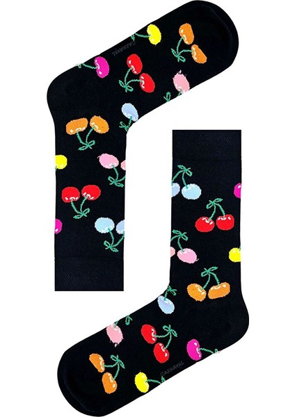 6lı Düz ve Desenli Renkli Çorap Seti