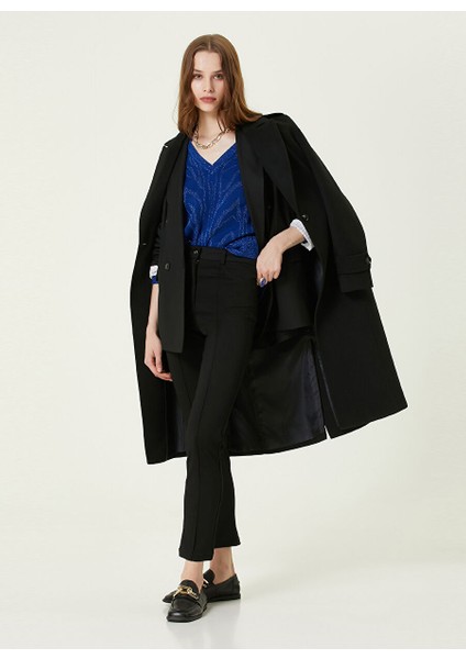 Normal Bel Slim Fit Siyah Kadın Pantolon 1087267