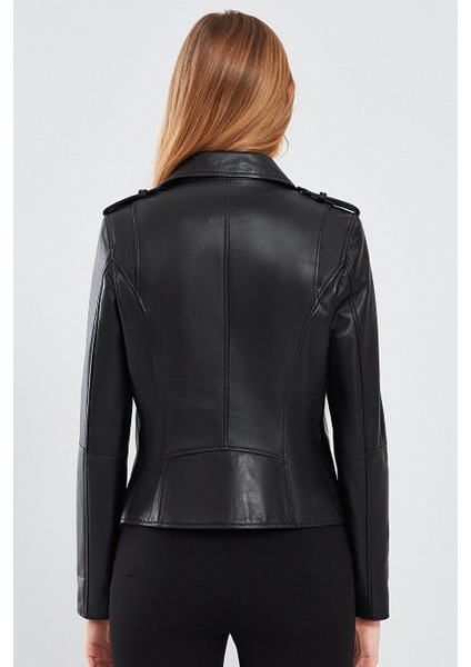 Egoist Kadın Siyah Biker Deri Ceket 19WGM5794U4 modelleri