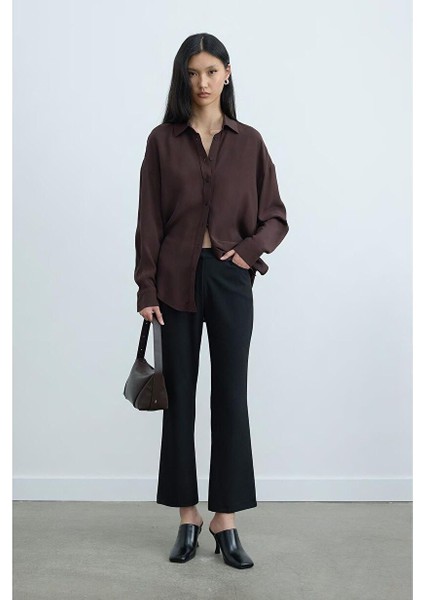 Siyah Janet Flare Pantolon