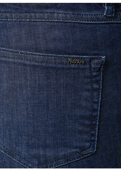 Normal Bel Dar Paça Skinny Fit Lacivert Kadın Denim Pantolon 1083763 indirimleri