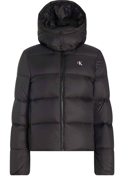 Siyah Kadın Dik Yaka Standart Fit Puffer Mont Mw Down Short Puffer fiyatları