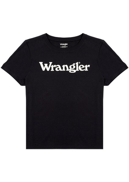 Bisiklet Yaka Siyah Kadın T-Shirt W7N4GHXV6