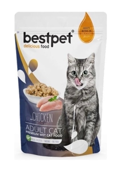 Bestpet Adult Jelly Pouch Tavuklu Yaş Kedi Maması 85 gr