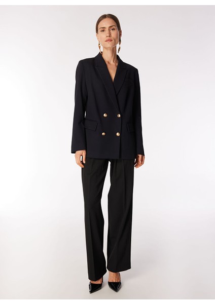 Lacivert Kadın Kruvaze Blazer F4WL-CKT0211 fiyatları