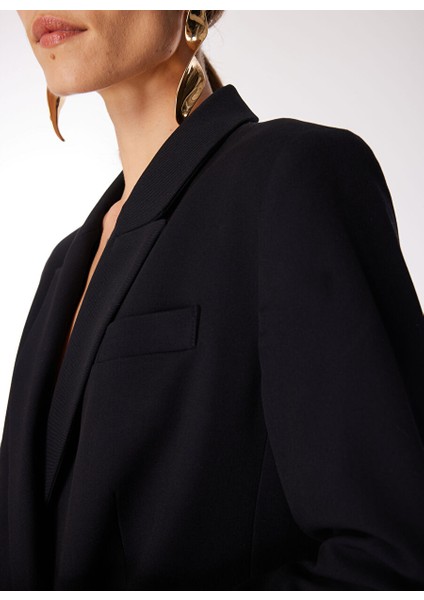 Lacivert Kadın Kruvaze Blazer F4WL-CKT0211 indirimleri