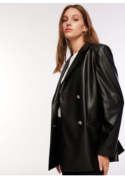 Kruvaze Siyah Kadın Blazer F3WL-CKT14