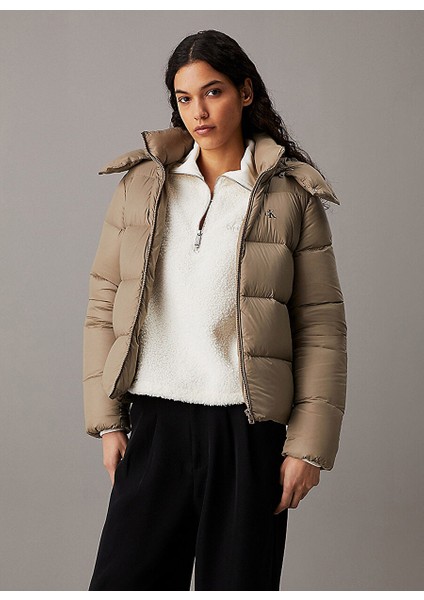 Vizon Kadın Dik Yaka Standart Fit Puffer Mont Mw Down Short Puffer