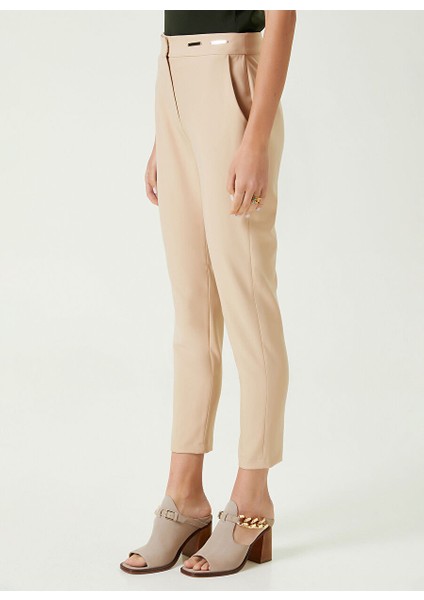 Normal Bel Slim Fit Bej Kadın Pantolon 1087427 fiyatları