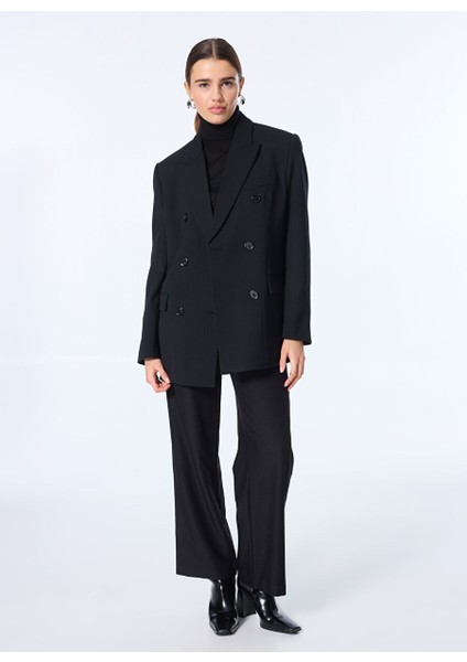 Siyah Kadın Standart Düz Blazer 103695-A1XX/Z99