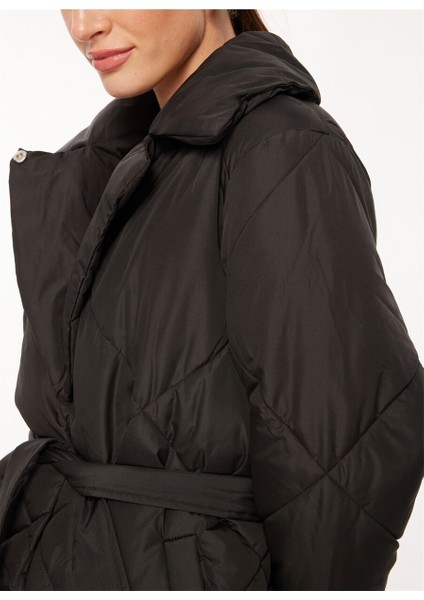 Siyah Kadın Mont Onlsussı Quılted Puffer Jacket Otw fırsatları