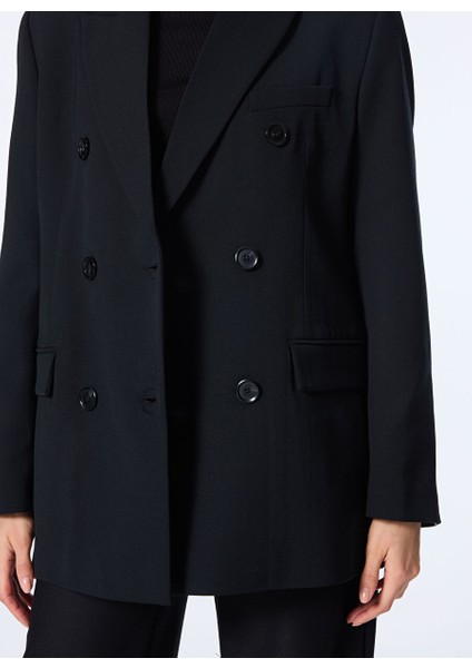 Siyah Kadın Standart Düz Blazer 103695-A1XX/Z99