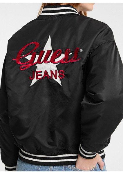 Siyah Kadın Ceket Gj Bomber Jkt Wıth Embroıdery fırsatları