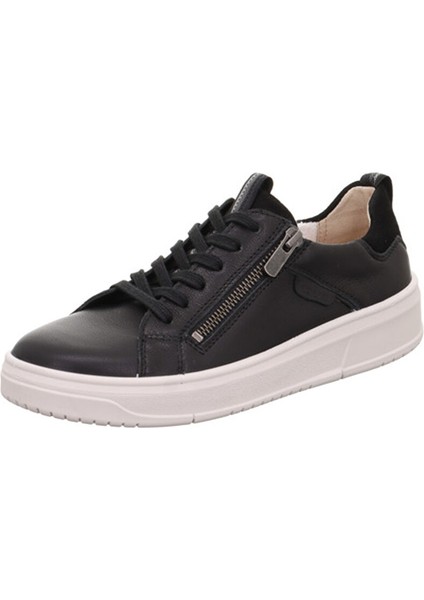 Siyah Kadın Deri Sneaker 2-000249-0100
