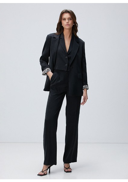 Siyah Kadın Regular Fit Yelek 1094903