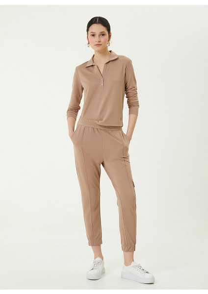 Vizon Kadın Lastikli Paça Normal Bel Jogger Pantolon 1087396