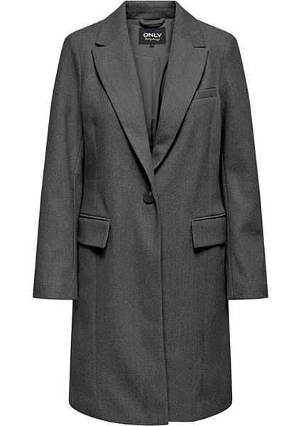 Koyu Gri Kadın Kaşe Kaban Onlnancy Lıfe Coat cc Otw
