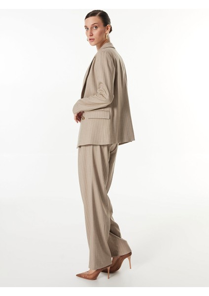 Bej Kadın Kruvaze Blazer F4WL-CKT0228 modelleri
