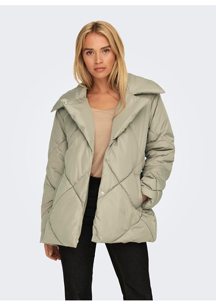 Yeşil Kadın Mont Onlsussı Quılted Puffer Jacket Otw