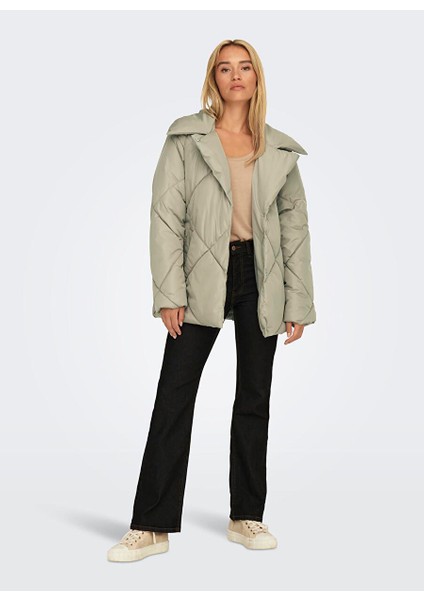 Yeşil Kadın Mont Onlsussı Quılted Puffer Jacket Otw fırsatları