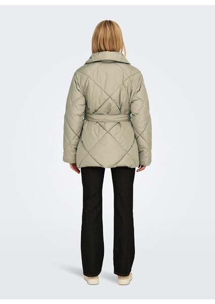 Yeşil Kadın Mont Onlsussı Quılted Puffer Jacket Otw indirimleri