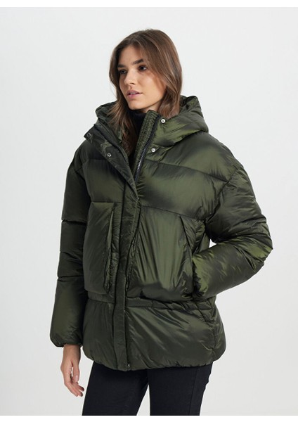 Haki Kadın Kapüşon Relaxed Mont W242638801 Khaki Dış Giyim fiyatları