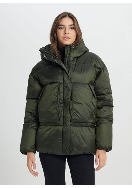 Haki Kadın Kapüşon Relaxed Mont W242638801 Khaki Dış Giyim modelleri