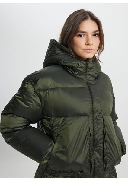 Haki Kadın Kapüşon Relaxed Mont W242638801 Khaki Dış Giyim indirimleri