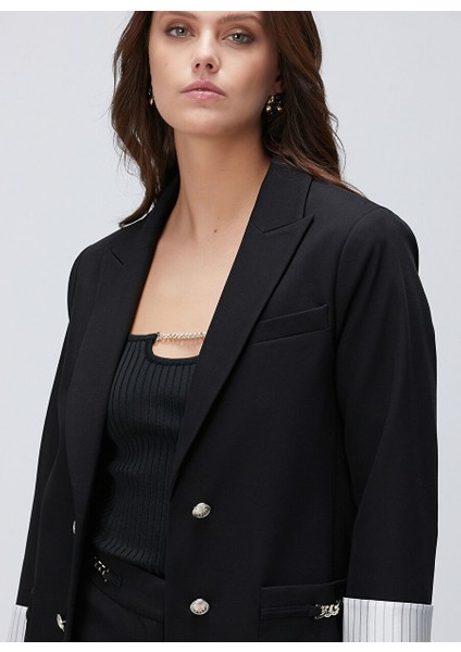 Siyah Kadın Regular Fit Ceket 1094210