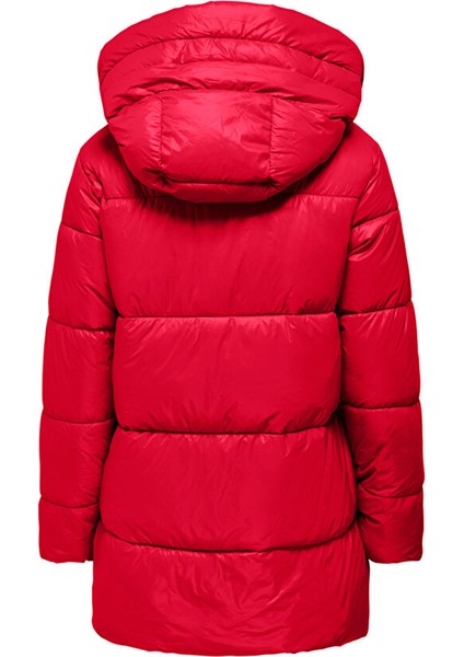 Açık Kırmızı Kadın Mont Onlnewscarlett Hood Puffer cc Otw fiyatları