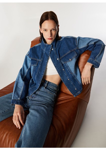 Mavi Kadın Ceket Rahat Blok Denim Ceket M4WL-CKT-1080 fiyatları