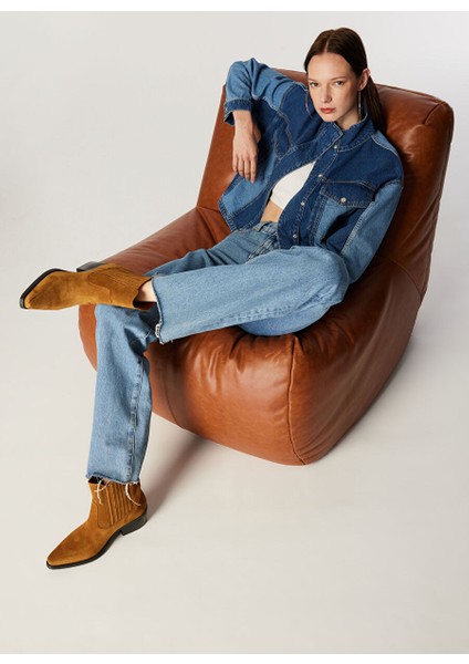 Mavi Kadın Ceket Rahat Blok Denim Ceket M4WL-CKT-1080 modelleri