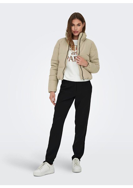 Açık Kahve Kadın Mont Onldolly Short Puffer Jacket Otw No
