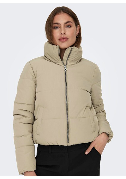 Açık Kahve Kadın Mont Onldolly Short Puffer Jacket Otw No indirimleri