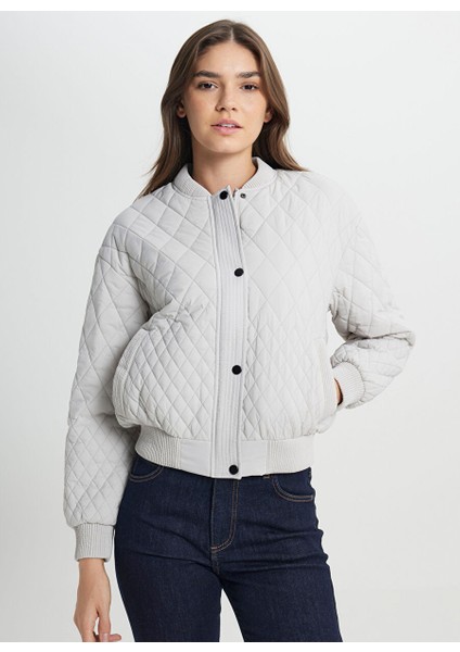 Gri Kadın Bomber Relaxed Mont W242741035 Gray Dış Giyim modelleri