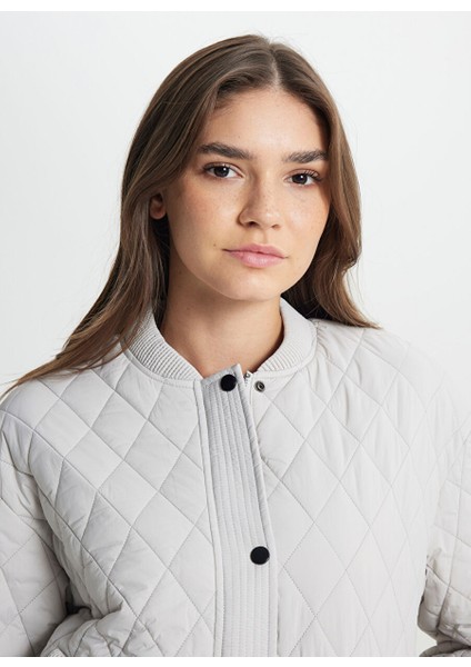 Gri Kadın Bomber Relaxed Mont W242741035 Gray Dış Giyim fırsatları