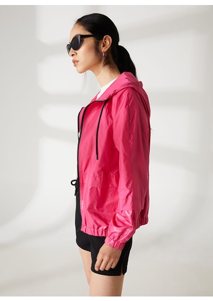 Pembe Kız Çocuk Kapüşonlu Oversize Mont 23KB-06