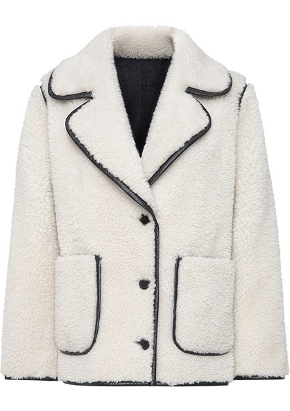 Valley Kadın Bej Kruvaze Yaka Teddy Mont 24WGP5269FF